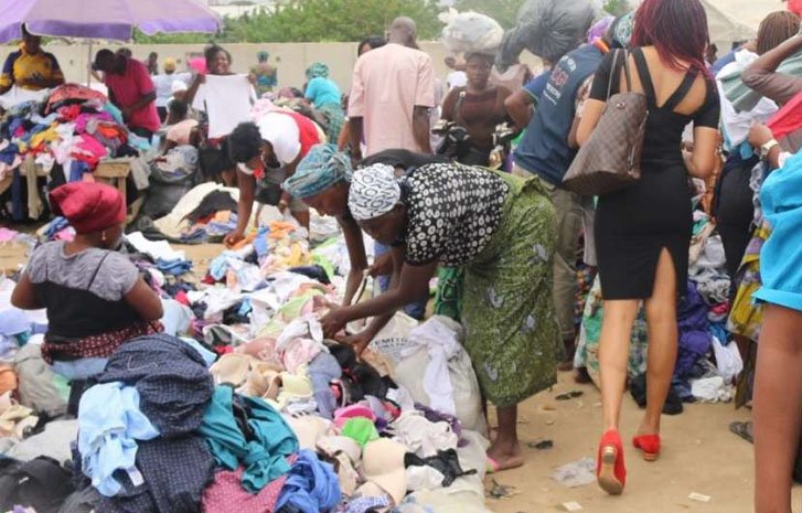 Women Selecting Used Items At Katanguwa Market In Abule Egba Lagos